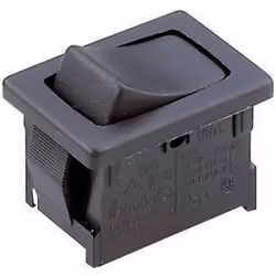 Informations techniques Connexion (composants) : cosses plates 4.8 mm Couleur boîtier/bouton : noir Courant de commutation (m ...