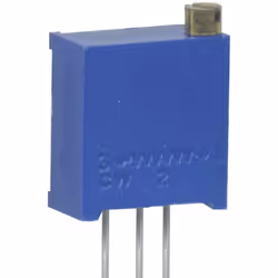 description Modèle du potentiomètre / trimmer 5 kΩ N/A . Vis de réglage verticale. Pattes 1, 2 et 3 décalées. fabricant et nu ...