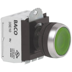 Baco - 100510-RD L21AA01Q Bouton-poussoir collerette métal, chromé rouge 1 pc(s)