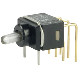 Nkk Switches - Interrupteur à levier 1 x On/On G12AP 28 v dc/ac 0.1 a à accrochage 1 pc(s)