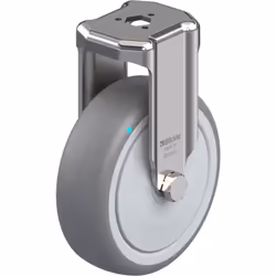 Informations techniques Capacité de charge (max.) : 110 kg Couleur : gris Diamètre de la roue : 100 mm Distance entre les tro ...