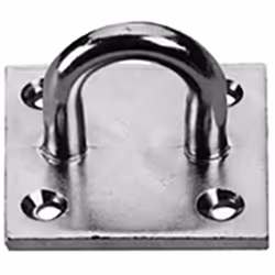 Description générale Plaque de fixation avec anneau en acier galvanisé, dotée d'un zingage jaune pour une protection accrue c ...