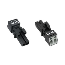 Wago - Connecteur d'alimentation série (connecteur réseau) winsta mini 890-202 femelle, droit Nombre total de pôles: 2 16 a noir 1 pc(s) D21449