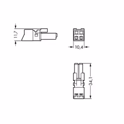 Wago 890-242 connecteur de fils Gris
