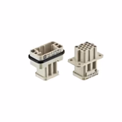 Harting 09 12 017 3101, Han Q 17/0-F-c, Gris, Polycarbonate, 160 V, 10 A, IEC 61984 EN 60664-1 DNV GL UL 1977 ECBT2.E235076 C ...