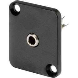 Hicon - Jack 3.5 mm embase femelle, contacts droits HI-J35SEFD Nombre de pôles: 3 stéréo noir 1 pc(s)