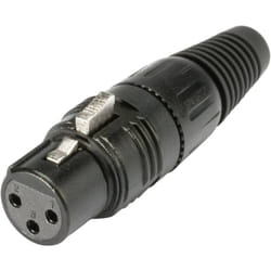 Xlr femelle, droit Hicon HI-X3FT Nombre de pôles: 3 noir 1 pc(s)