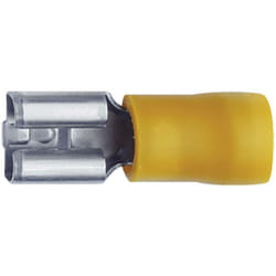 Klauke - Cosse clip 6.3 mm x 0.8 mm 750 180 ° partiellement isolé jaune 1 pc(s) D26275