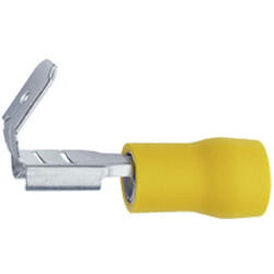 Klauke - Cosse clip 6.3 mm x 0.8 mm 750AZ avec dérivation 180 ° partiellement isolé jaune 1 pc(s) D26268