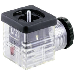 HTP - Connecteur de vanne avec diode G1TU2DL1 noir, transparent Pôle:2 + pe 1 pc(s)