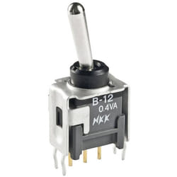 Interrupteur à levier 1 x On/On NKK Switches B12JB 28 V/DC 0.1 A à accrochage 1 pc(s)