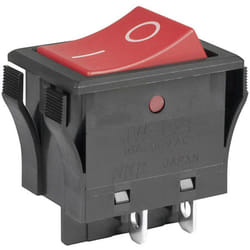 Nkk Switches - JWL21RA1A Interrupteur à bascule JWL21RA1A 250 v/ac 16 a 2 x Off/On à accrochage 1 pc(s)