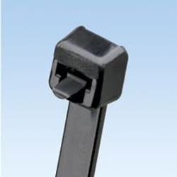 Panduit Cable Tie, Releasable, 7.4"L (188mm), Standard, Weather Resistant, Black, 100pc serre-câbles Nylon Noir