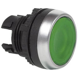 Baco - BAL21CH10 L21CH10 Bouton-poussoir collerette plastique, chromé rouge 1 pc(s)