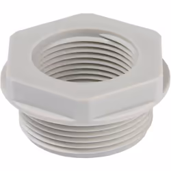 Informations techniques Couleur : gris clair Filetage extérieur : M63 Filetage intérieur : M50 Matériau : Polyamide Sans halo ...