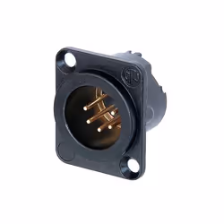Neutrik NC5MD-LX-B, XLR, Noir, Nickel/Or, IP40, 1 mm², 1500 V
