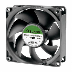 EE80251BX-000U-A99 Ventilateur axial 12 v/dc 76.45 m³/h (l x l x h) 80 x 80 x 25 mm Q62443 - Sunon