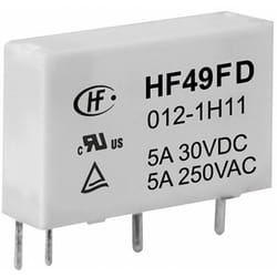 Hongfa HF49FD/012-1H12F Relais pour circuits imprimés 12 V/DC 5 A 1 NO (T) 1 pc(s) S74328