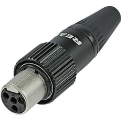 Xlr miniature femelle, droit Rean av RT4FCT-B Nombre de pôles: 4 noir 1 pc(s)