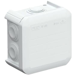 Boîte de dérivation Obo Bettermann 2007045 (l x l x h) 90 x 90 x 52 mm gris clair (ral 7035) IP55 1 pc(s)