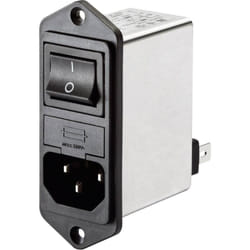 Schaffner - Filtre d'alimentation fn 284-6-06 avec interrupteur, avec connecteur femelle pour appareil 250 v/ac 6 a 0.45