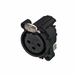 Neutrik NC3FAAH1, XLR, Noir, Acier inoxydable, Bronze, Polyamide, Acier, IP40, 1,5 V, 6 mΩ