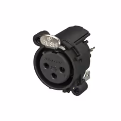 Neutrik NC3FAV1, XLR, Noir, Plastique, 19,8 mm, 19,5 mm, 19,8 mm