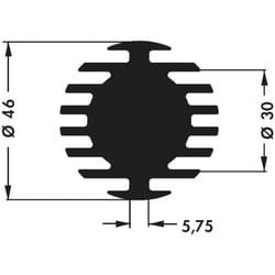 Fischer Elektronik - Dissipateur pour led sk 598 10 sa 10021845 4.5 k/w (ø x h) 46 mm x 10 mm 1 pc(s) D76149