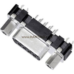 Embase sub-d femelle 15 pôles Harting 09662516512 180 ° à souder 1 pc(s)