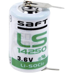 Pile spéciale 1/2 LR6 (aa) lithium Saft LS142502PF picots à souder en u 3.6 v 1200 mAh 1 pc(s)