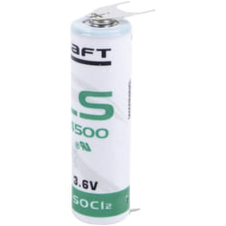 Pile spéciale LR6 (aa) lithium Saft LS145003PF picots à souder en u 3.6 v 2600 mAh 1 pc(s)