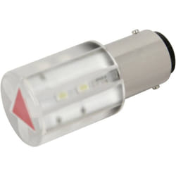 18560350 Voyant de signalisation led rouge BA15d 24 v/dc, 24 v/ac 1300 mcd - CML