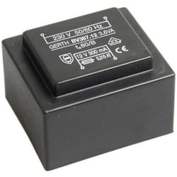 PTG386002 Transformateur pour circuits imprimés 1 x 230 v 2 x 30 v/ac 3.60 va 60 mA - Gerth