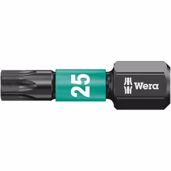 Wera 05057625001, 1 pièce(s), Torx, TX25, Acier inoxydable, TX 25, CE, GS, DVE