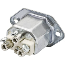 Connectique pour appareils chauffants série (connecteur réseau) 444 Kalthoff 444.1 444055 embase mâle de chassis Nombre