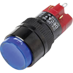Deca - D16LAR1-1abKB D16LAR1-1abKB Interrupteur à pression 250 v/ac 5 a 1 x Off/On à accrochage bleu IP40 1 pc(s)