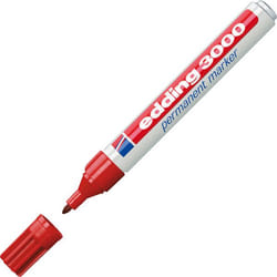 Edding 3000 marqueur indélébile Rouge 10 pièce(s)