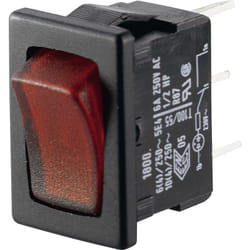 1800.1104 Interrupteur à bascule 01800.1104-02 250 v/ac 6 a 1 x Off/On IP40 à accrochage 1 pc(s) A086221 - Marquardt