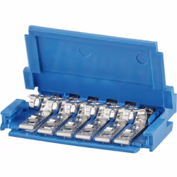 Informations techniques Connexion (composants) : connexion rapide Couleur : bleu Courant nominal : 2 A Dimensions produit, ha ...