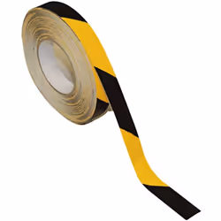 Informations techniques Couleur : jaune, noir Dimensions produit, largeur : 25 mm Longueur : 18.3 m Revêtement antidérapant u ...