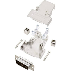 Encitech - Kit embase sub-d mâle Nombre de pôles: 15 TRI-M-15-DBP-K 6355-0038-02 180 ° fût à souder 1 set