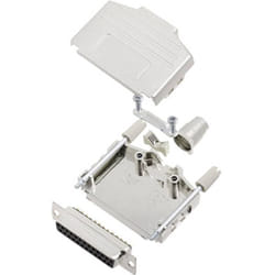 Encitech - Kit embase sub-d femelle Nombre de pôles: 25 DPPK25-M-DBS-K 6355-0004-13 180 ° fût à souder 1 set