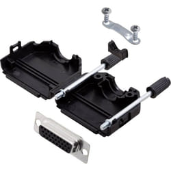 Encitech - Kit embase sub-d femelle Nombre de pôles: 26 DPPK15-BK-HDS26-K 6355-0011-12 180 ° fût à souder 1 set