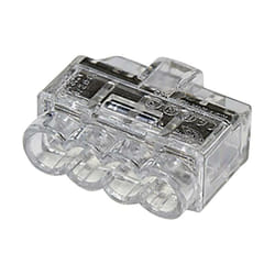 Hellermanntyton - Borne de raccordement HCPM-4 148-90038 flexible: 1-2.5 mm² rigide: 0.5-2.5 mm² Nombre de pôles: 4 transparent 1 pc(s) S943741