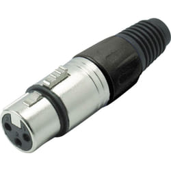 XLR femelle, droit Kash 55022-S Nombre de pôles: 3 noir 1 pc(s) S182471