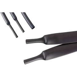 Hongshang - HRA2 140/42 Gaine thermorétractable avec colle noir 140 mm 42 mm Taux de retreint:4:1 1.22 m