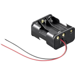 Support de pile 6x LR6 (aa) Goobay 81216 raccordement par fils (l x l x h) 58 x 47 x 28 mm S662861