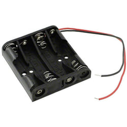 MPD - BC4AAAW Support de pile 4x LR3 (aaa) raccordement par fils (l x l x h) 51 x 48 x 13 mm