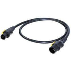 Neutrik - NKPF-M-A-1.5 alimentation Câble de raccordement [1x PowerCon femelle - 1x PowerCon mâle] 1.50 m noir, jaune - jaune, noir