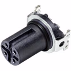 Informations techniques Angle de raccordement : 180 ° Connexion (composants) : à souder, SMT Courant nominal : 4 A Forme du c ...